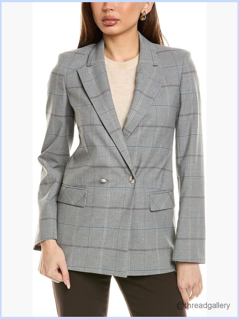 Women's Tailored Blazer Long Sleeve Notch Collar Business Casual